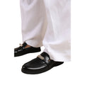 Black - Back - Where's That From Womens-Ladies Monaco Faux Leather Metal Detail Loafers