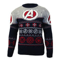 Front - Avengers Womens/Ladies Logo Knitted Christmas Jumper