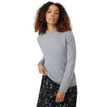 Grey Marl - Front - Maine Womens-Ladies Cable Soft Turtle Neck Jumper