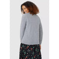 Grey Marl - Back - Maine Womens-Ladies Cable Soft Turtle Neck Jumper