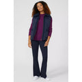 Dark Plum - Lifestyle - Maine Womens-Ladies Cable Soft Turtle Neck Jumper