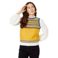 Gold - Front - Mantaray Womens-Ladies Fair Isle Jumper