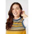 Gold - Side - Mantaray Womens-Ladies Fair Isle Jumper