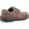 Brown - Side - Hush Puppies Mens Theo Leather Moccasins