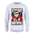 Grey - Front - Grindstore Mens Straight Outta North Pole Christmas Jumper
