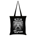 Black-White - Front - Mio Moon All Monsters Are Human Tote Bag
