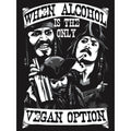 Black-White - Side - Grindstore Womens-Ladies When Alcohol Is The Only Vegan Option Vest Top