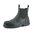 Black - Close up - Grisport Mens Loader Waxy Leather Safety Boots