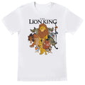 White - Front - The Lion King Womens-Ladies Group Shot Fitted T-Shirt