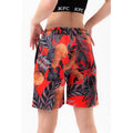 Red-Black-Brown - Back - Hype Unisex Adult Palm Leaf KFC Shorts