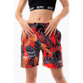 Red-Black-Brown - Front - Hype Unisex Adult Palm Leaf KFC Shorts