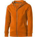 Orange - Front - Elevate Childrens-Kids Arora Hooded Full Zip Kids Sweater