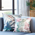 Hibiscus Red - Back - Prestigious Textiles Hanalei Leaf Print Cushion Cover