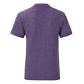 Purple - Back - Fruit of the Loom Girls Iconic Heather T-Shirt