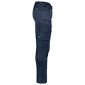 Navy - Side - Projob Mens Stretch Cargo Trousers