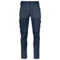 Navy - Front - Projob Mens Stretch Cargo Trousers