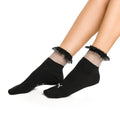 Black - Back - Puma X Selena Gomez Womens-Ladies Ruffle Short Crew Socks